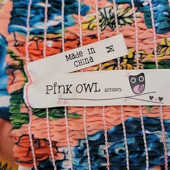 Pink Owl Bustier Mini Dress Size Medium EUC - Picture 4 of 10